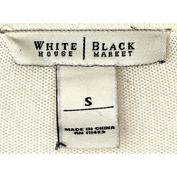 White House Black Market Womens Cardigan Sweater Waterfall Front White Size S - Picture 3 of 8